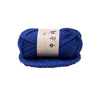 Filato Spesso,Lana Grossa Thread Intrecciata A Mano Cestello Spessore Tappeti Filato Accogliente Cotone In Maglia Fai Da Te Uncinetto Di Stoffa Fantasia(Sapphire Blue)