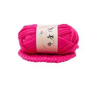 Filato Spesso Morbido Thread Intrecciata A Mano Cestello Spessore Tappeti Filato Accogliente Cotone In Maglia Fai Da Te Uncinetto Di Stoffa Fantasia(Rose Red)