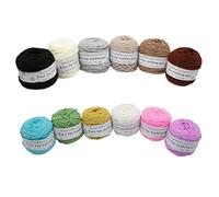 Filato tuftato, filato all'uncinetto, filato spesso, in misto poliestere e cotone, gomitolo di lana da 195 g/rotolo, 8 fili for pistola tufting, tappeto fai-da-te spesso 5 mm for realizzare filo per/p