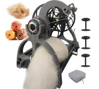 Filatoio Elettrico 12V Per Filati Di Lana Mini Avvolgitore Da 800 Giri/min Con Velocità Regolabile Interruttore Avanti/indietro Braccio Del Volano Cavo In Fibra Con 4 Cuscinetti A Sfera(Gray)