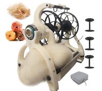 Filatoio Elettrico 800 Giri/min Con Avvolgitore Automatico, Pedale E 3 Bobine, Regolazione Continua Velocità Per Pelo Di Cane Pelo Di Gatto Lana Capacità 120g Filatura In Avanti E Indietro(White)