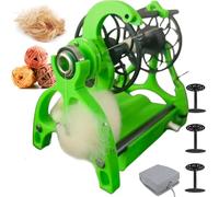 Filatoio Elettrico 800giri/min Avvolgitore Automatico Con Pedale 3 Bobine Regolazione Continua Della Velocità, Per Pelo Di Cane Pelo Di Gatto Lana Capacità 120g Filatura In Avanti Indietro(Green)