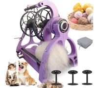 Filatoio Elettrico 800giri/min Avvolgitore Automatico Con Pedale 3 Bobine Regolazione Continua Della Velocità, Per Pelo Di Cane Pelo Di Gatto Lana Capacità 120g Filatura In Avanti Indietro(Purple)