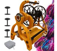 Filatoio Elettrico 800giri/min Avvolgitore Automatico Con Pedale 3 Bobine Regolazione Continua Della Velocità, Per Pelo Di Cane Pelo Di Gatto Lana Capacità 120g Filatura In Avanti Indietro(Gold)