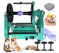 Filatoio Elettrico 800giri/min Avvolgitore Automatico Con Pedale 3 Bobine Regolazione Continua Della Velocità, Per Pelo Di Cane Pelo Di Gatto Lana Capacità 120g Filatura In Avanti Indietro(Green1)