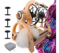 Filatoio Elettrico 800giri/min Avvolgitore Automatico Con Pedale 3 Bobine Regolazione Continua Della Velocità, Per Pelo Di Cane Pelo Di Gatto Lana Capacità 120g Filatura In Avanti Indietro(Pink)