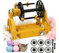 Filatoio Elettrico Avvolgitore Automatico 800giri/min Con Pedale 3 Bobine Regolazione Continua Velocità Per Lavori Artigianali Con Pelo Cane/lana/pelo Di Gatto, Marcia Avanti Retromarcia(Yellow)