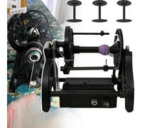 Filatrice Elettrica Per Lana | Macchina Per Avvolgimento Elettrico | Ruota Filatura Filati 12V, | Capacità Fibra 4Once (120G) | Velocità Regolabile (800Giri/Min) | Per Filatura/Tessitura,Black