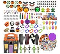 Fildget Toy Set - Halloween Party Bag Filler | Halloween Fidget Sensory Pop Toys Pack | 200 pezzi Halloween Sensory Toy Pack per casse di cesto di uova di Pasqua, sacchetti regalo, riempimento di pi