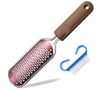 File del piede Rimozione del callo per pedicure - Lime per la cura dei piedi, Acciaio inossidabile Premium Raspa professionale del piede Doppia faccia per rimuovere la pelle morta (oro rosa)