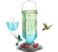 File di uccelli per giardino, colibrì a mano: Mangiatoia per incon attraente ed elegante mangiatoia che avvicina la natura stile - il colibrì l' che si nutre di 6 - Porto di gar