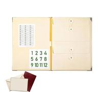 File Folders - Accordion Document Pockets, Professional Receipt Folio Supply, Business Travel Office Work, Blue Gear For Paper Management Organization System, Expandable Desktop Storage Case