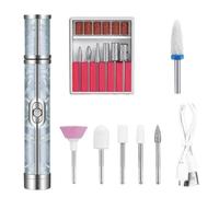 File per unghie elettrica, kit per trapano per unghie,Set di perforazione per unghie portatile - Remover polacco in gel, strumento di pedicure a basso rumo