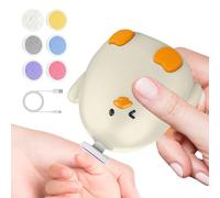 File per unghie per bambini, trimmer per unghie elettrico | Simpatico trimmer per unghie a di pollo,File di unghie con 6 teste di macinazione sostitutiva, prodotti ergonomici per la cura dei bambini p