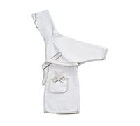 Filet - Accappatoio Con Maniche E Cappuccio I Adatto Ai Bambini (Massimo 2 Anni) I Morbida Spugna I 100% Cotone I Prodotto Italiano- Bianco, Beige