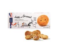 Filet Bleu | Biscotti con Gocce di Caramello | Frollini Caramello & Burro Salato | Biscotti Francesi Sablé in Astuccio - 125 Gr. | 12 Frollini al Burro Salato