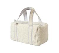 Filet - Borsa per cambio neonati, borsa da viaggi e maternità, borsa per pannolini per neonati di grandi dimensioni, realizzata in cotone trapuntato, made in Italy, Avorio