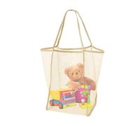 Filet Filet Borsa da spiaggia in rete - Borsa da viaggio estiva - Borsa da spiaggia - orgogliosa trasparente traspirante per campeggio Water Park Lac Holiday picnic all'aperto, cachi, vedi descrizione