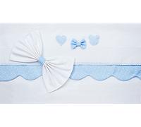 FILET - Lenzuolino Per Neonati/Prima Infanzia I 100% Cotone I Completo Di Federa I Prodotto Realizzato In Italia - 120 X 180 cm
