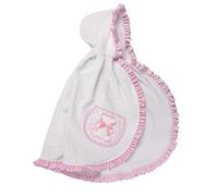 Filet - Mantellina Accappatoio in Morbida Spugna di Cotone per Neonati, con Cappuccio, Tasca con Orsetto Ricamato, Made in Italy, Colore Bianco e Rosa