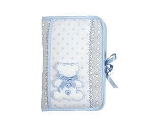 Filet - Necessaire da viaggio per Pannolini e Salviettine Umidificate |Apertura a libro facilitata | Design compatto e salvaspazio | Made in Italy | Azzurro