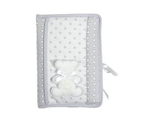Filet - Necessaire da viaggio per Pannolini e Salviettine Umidificate |Apertura a libro facilitata | Design compatto e salvaspazio | Made in Italy | Grigio Perla