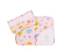 FILET - Set Colazione per Asilo in Cotone con Inserti in Tela Aida da Ricamare, Composto da Tovaglietta Americana, Tovagliolo e Busta Porta Tovagliolo, Made in Italy, Fantasia Lettere e Animali Rosa