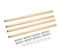 Filettata Estensione Asta Kit,M10 Filettatura 9.8" Dado,Francese Oro 4 Set