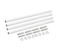 Filettata Estensione Asta Kit,M10 Filettatura 9.8" Dado Rotonda,Bianco 4 Set
