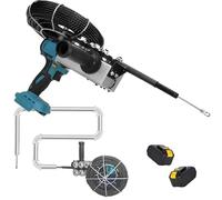 Filettatrice Automatica per elettricisti, filettatrice per Cavi da Parete, Batteria al Litio da 3,0 Ah, 40 m/min, per edilizia idroelettrica 2*Battery