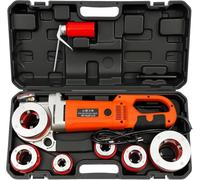 Filettatrice elettrica for tubi da 2300 W, 26 giri/min - Filettatrice da 1/2" a 2" con 6 matrici e custodia for il trasporto, strumento for tubi gas/acqua/zincati
