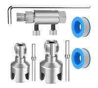 Filettatrice per tubi per trapano elettrico - Utensili robusti e precisi ad uso intenso,Kit di filettatura tubi per impianti idraulici - Per proprietari e idraulici nel rimodellamento di bagni ed