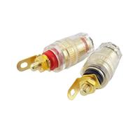 Filettatura connettore spina video a banana da 4 mm Amplificatore medio Terminale a forcella for altoparlante Binding Post Connettore presa a banana rosso nero(1 pair(2pcs))