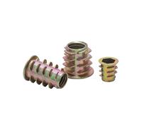 Filettatura Dadi for Mobili In Lega Di Zinco Da 10-50 Pezzi for Testa Esagonale Con Flangia Dado Inserto In Legno(M6x10 (30Pcs))