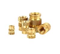 Filettatura femmina zigrinata con inserto termico, Dadi a inserto in ottone termofusibile M2 M3 M5 zigrinati a doppia twill, diverse misure(M3X4.2X5.7(50Pcs))