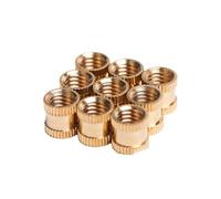 Filettatura femmina zigrinata con inserto termico, Dado termofusibile in ottone M1.0-M10 Confezione da 6-100 pezzi(Length 10mm,M3(OD 4.2mm)60Pcs)