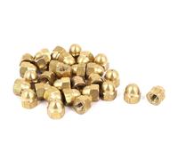 Filettatura M6 a testa a cupola tappo in ottone Acorn dadi esagonali 30pcs