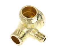 Filettatura Maschio 3 Way Metallo Aria Compressore Quadri per Valvola Oro Tono