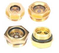 Filettatura metrica BSPP Maschio Ottone Spia del livello dell'olio Finestra Testa esagonale for cambio compressore d'aria 5 bar(M14x1.5)