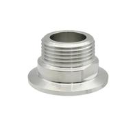 Filettatura NPT BSP 1/4 "1/2" 1/4 "3/4" 1 "Raccordi in acciaio inossidabile di grado sanitario TC 25,4 50,5 64 mm Giunto for tubo Adattatore autocostruito(NPT External thread,1I2 inch Ferrule25.4)