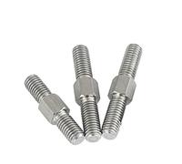 Filettatura sinistra e destra, perno asta filettata a doppia estremità M4 M5, barra filettata in acciaio inossidabile a doppia testa L 30 100 mm, 3 pezzi(M5 x 100MM)
