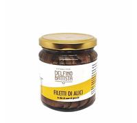 Filetti di Alici in Olio di Semi di Girasole, 180g - Delfino Battista
