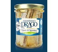 FILETTI DI SGOMBRO DRAGO IN OLIO DI OLIVA 6 BOCCE IN VETRO DA GR 200 CONSERVE