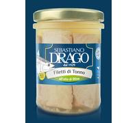 FILETTI DI TONNO DRAGO IN OLIO DI OLIVA 6 BOCCE IN VETRO DA GR 550 CONSERVE