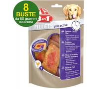 Filetti Pro Active con glucosamina e condroitina per cani 8 buste da 80g cad 8in