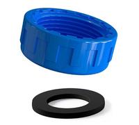Filetto femminile PVC Tastro di raccordo per tubi, tappi estremità scarico dell'acqua pulizia, raccordi presa del tubo con rondella linee alimentazione dello scaldabagno, impianto idraulico blu 50mm