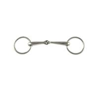 Filetto inglese snodato ad anelli 55 mm con imboccatura piena Amahorse