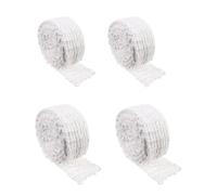 Filetto per carne - Rete da imballaggio per prosciutto, rete per carne affumicata, confezione elastica | 4 rotoli di rete da imballaggio per uso alimentare, spago da macellaio elastico per prosciutto