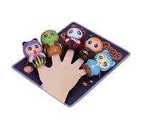 FILFEEL 5 Burattini da Dito Colorati a Tema Natalizio, Simpatici Personaggi Portatili per Halloween e Natale