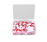 FILFEEL 74 Pezzi di Perline per Capelli, Stile Alla Moda con Motivi Squisiti per Creare Bracciali, Gioielli, Trecce di Capelli, Adatti per Feste, Matrimoni, Mostre Cinematografiche (rosso)